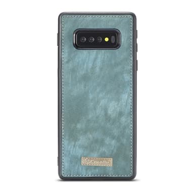 CASEME Samsung Galaxy S10 Retro läder plånboksfodral - Blå
