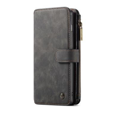 CASEME Samsung Galaxy S10 Retro läder plånboksfodral - Svart