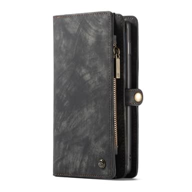 CASEME Samsung Galaxy S10+ Retro läder plånboksfodral - Grå
