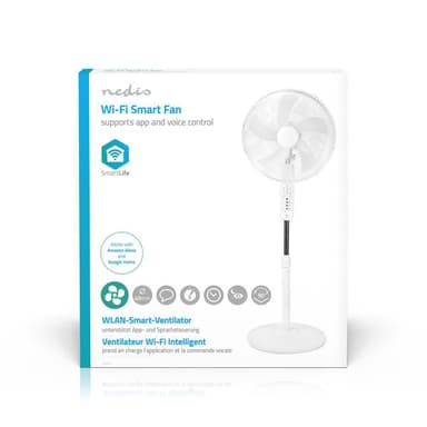 NEDIS Smart Wi-Fi-fläkt stativ 16 tum 40 cm - vit