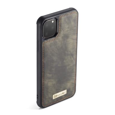 CASEME iPhone 11 Pro Retro Split läder plånboksfodral - Grå