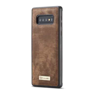 CASEME Samsung Galaxy S10 Retro läder plånboksfodral - Brun