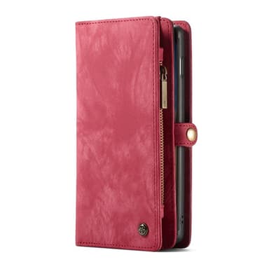 CASEME Samsung Galaxy S10 Retro läder plånboksfodral - Röd