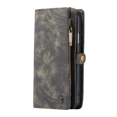 CASEME iPhone 11 Pro Retro Split läder plånboksfodral - Grå