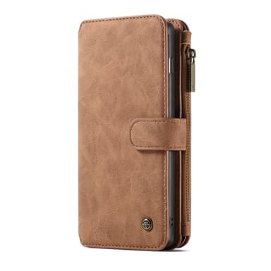 CASEME Samsung Galaxy S10+ Retro läder plånboksfodral - Brun