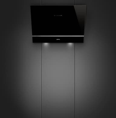 Smeg Serie Linea Vägghängd Köksfläkt KV28N (svart 80cm)