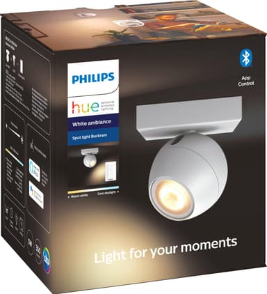 Philips Hue White Ambiance Buckram spotlight (vit/5.5 W GU10)