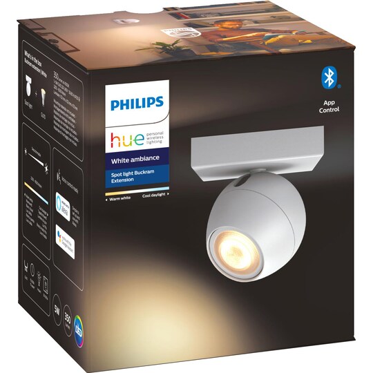 Philips Hue White Ambiance Buckram spotlight (vit/5.5 W GU10)