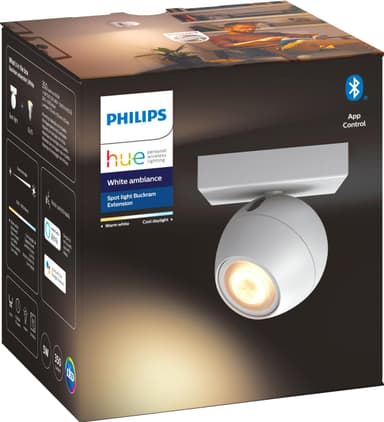 Philips Hue White Ambiance Buckram spotlight (vit/5.5 W GU10)