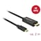 DeLock 2m USBC till HDMI 4K 60Hz kabel stöd för HDCP1.4 och 2.2