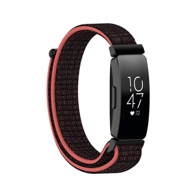 Fitbit Inspire/Inspire HR armband nylon Röd/Svart