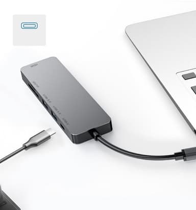 USB-C Multiportadapter - 4K HDMI, PD, USB3.0, SD-kort