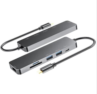 USB-C Multiportadapter - 4K HDMI, PD, USB3.0, SD-kort