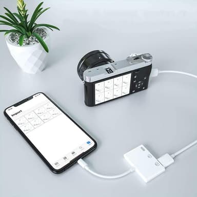 3-i-1 Dubbel USB OTG Adapter för Apple/Lightning