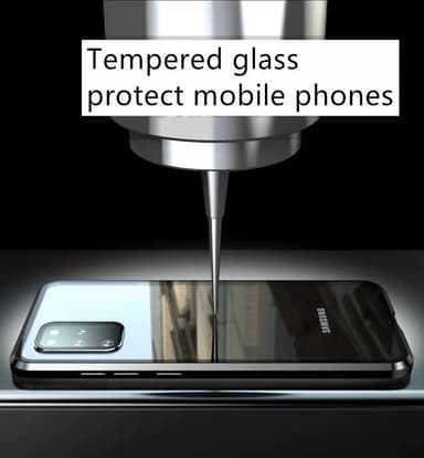 Mobilskydd dubbelsidigt härdat glas - Samsung S20 - Svart