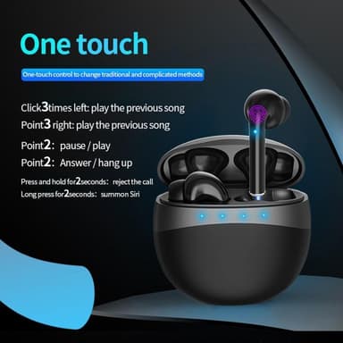 EarPods - trådlösa hörlurar med laddfodral - svart