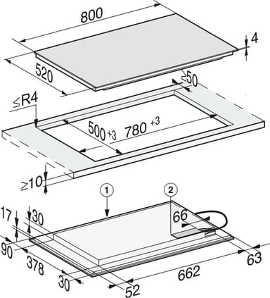 Miele Induktionshäll KM7575FL (80cm)