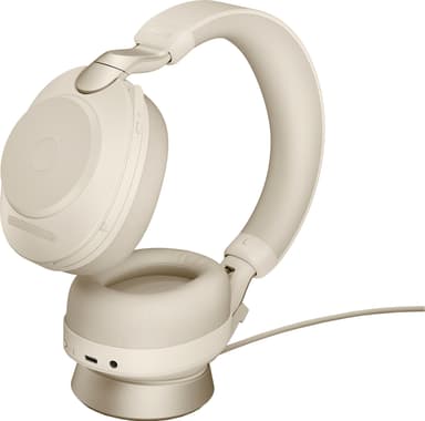 Jabra Evolve2 85 L380a MS Stereo headset med laddningsställ (beige)