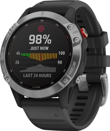 Garmin Fenix 6 Solar träningsklocka (silver)