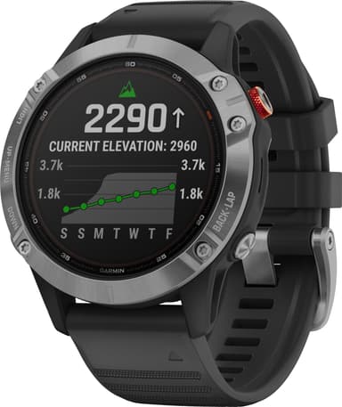 Garmin Fenix 6 Solar träningsklocka (silver)