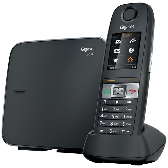 Gigaset Dect E630 trådlös telefon (svart)
