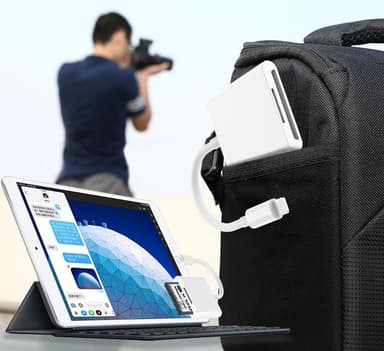Minneskortläsare för SD och TF-kort - Apple enheter - Vit