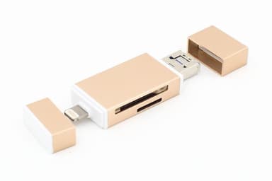 Minneskort adapter till iPhone, iPad, Android - guld