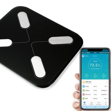 Personvåg med Bluetooth och kroppsfettmätare