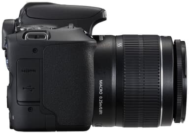 Canon EOS 200D systemkamera + 18-55mm DC III (svart)