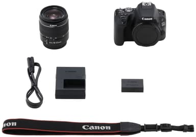 Canon EOS 200D systemkamera + 18-55mm DC III (svart)