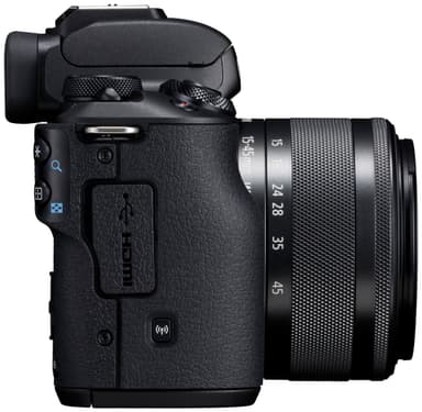 Canon EOS M50 kompakt systemkamera + 15-45 IS STM obj (svart)