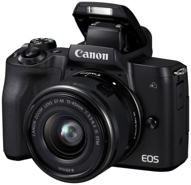 Canon EOS M50 kompakt systemkamera + 15-45 IS STM obj (svart)