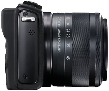 Canon EOS M100 CSC-kamera + 15-45 IS STM obj (svart)
