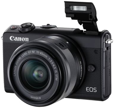 Canon EOS M100 CSC-kamera + 15-45 IS STM obj (svart)