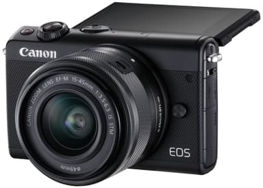 Canon EOS M100 CSC-kamera + 15-45 IS STM obj (svart)