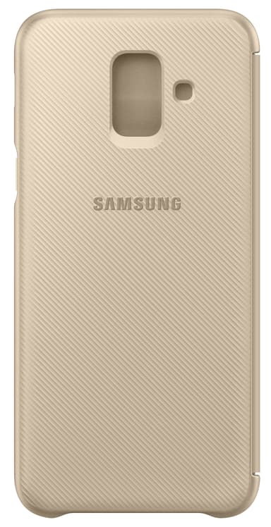 Samsung Galaxy A6 flip plånboksfodral (guld)