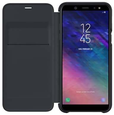 Samsung Galaxy A6 flip plånboksfodral (svart)