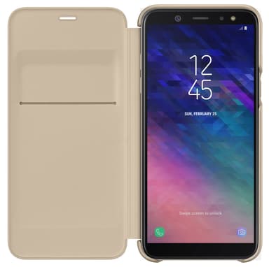 Samsung Galaxy A6 flip plånboksfodral (guld)