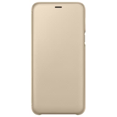 Samsung Galaxy A6+ flip plånboksfodral (guld)