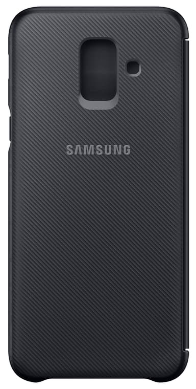 Samsung Galaxy A6 flip plånboksfodral (svart)