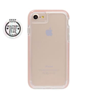 Skyddande Drop Tested Rose Guld/Klar iPhone SE / 8 / 7 Fodral