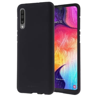 Samsung Galaxy A50 Flytande silikonskydd mobilskal- Black