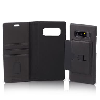 Äkta Läder Samsung Galaxy Note 8 2 in 1 plånbok mobilskal - Black