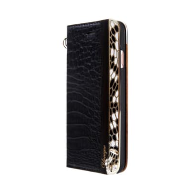 Eleganta Folio Svart Snake iPhone 8 / 7 / 6 Fodral