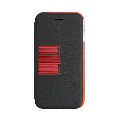 Eleganta Folio Svart/Röd iPhone SE / 8 / 7 Fodral