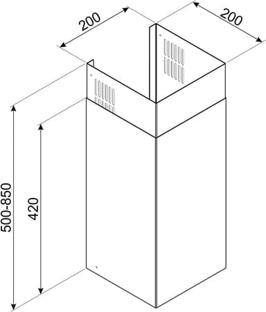 Smeg skorstensförlängning KITCMNKV (svart)