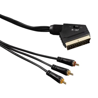 Hama AV-kabel Scart - 3x RCA - 1.5m Hama AV-kabel Scart - 3x RCA - 1.5m