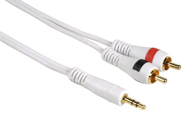 Hama Ljudkabel AUX 3.5mm - 2xRCA (2m vit) Hama Ljudkabel AUX 3.5mm - 2xRCA (2m vit)