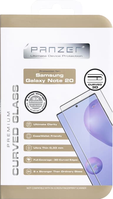 Panzer välvt skärmskydd Samsung Galaxy Note 20 5G