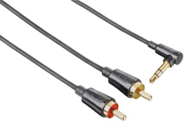 Hama Ljudkabel Coiled 3.5mm - 2x RCA (0.75 m)